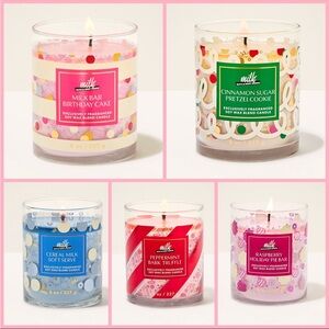 Bath & Body Works Milk Bar Candle Collection - Single Wick Candle Complete Set
